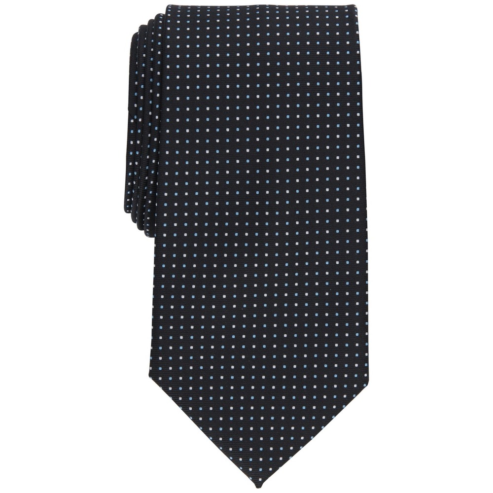Club Room Tie Mens Black Reade Dot Regular Necktie One Size NWT